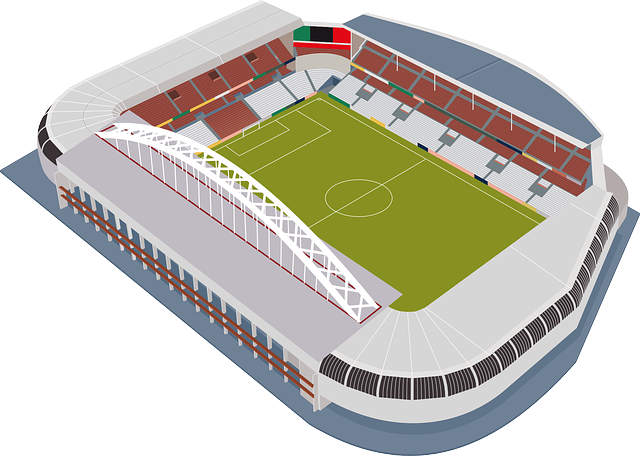 Ilustração de um estádio de futebol